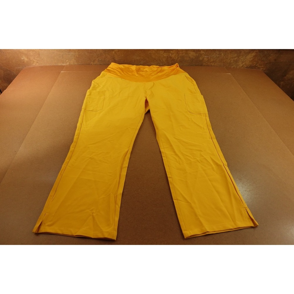 Mandala Womens 3X-Large Honey Yellow Maternity Cargo Pants Inseam-30.5 in NWT